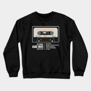 External Hard Drive Retro Audio Cassette Tape Crewneck Sweatshirt